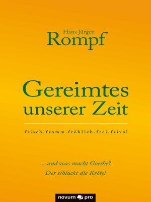 cover image of Gereimtes unserer Zeit